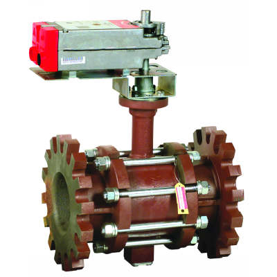 Honeywell VBF2JU1S0A Control Ball Valve with Flanged Connection 2-Way 4" 152Cv ANSI Construction Stainless Steel No Enclosure Non-Spring Return Actuator Floating