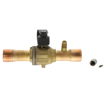 Emerson Flow Controls 806758 Refrigeration Manual Shut Off Ball Valve with Access Valve 7/8"