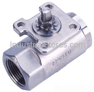Conbraco 76-AR5-64 Stainless Steel Standard Port Ball Valve with Actuator Ready ISO Mounting Pad 1"